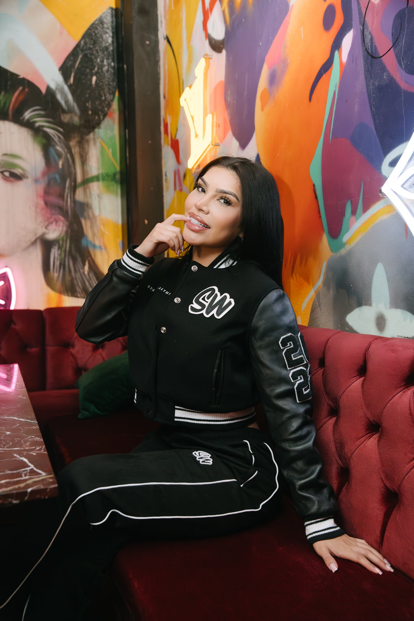 WOMEN'S VARSITY JACKET | BLACK