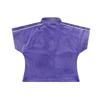WOMEN'S VELOUR CROP TOP | PURPLE
