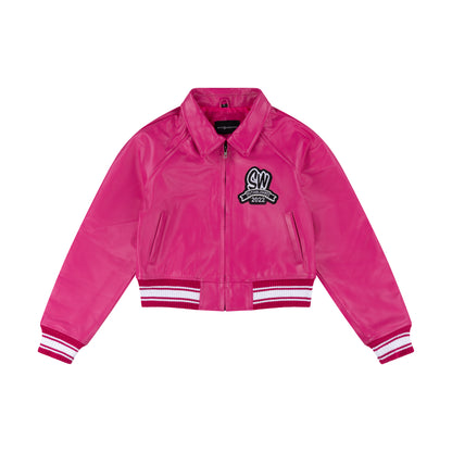 WOMEN’S LEATHER JACKET | PINK