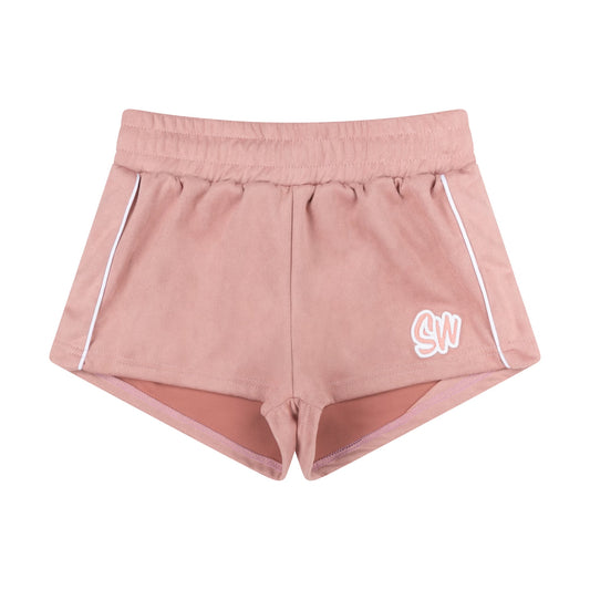 WOMEN'S VELOUR SHORTS | PINK