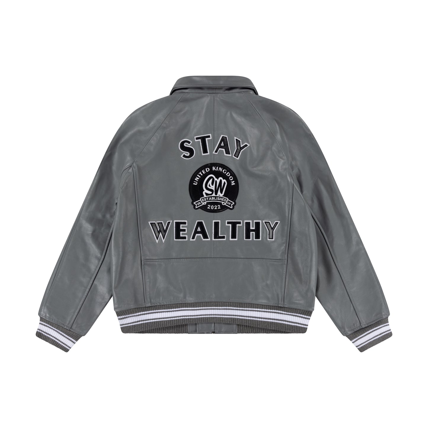 MEN'S LEATHER JACKET | GREY