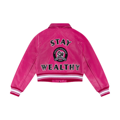 WOMEN’S LEATHER JACKET | PINK