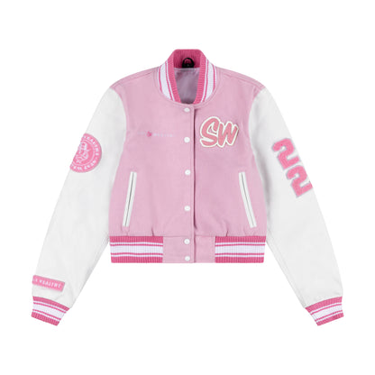 WOMEN'S VARSITY JACKET | PINK