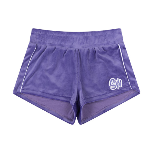 WOMEN'S VELOUR SHORTS | PURPLE
