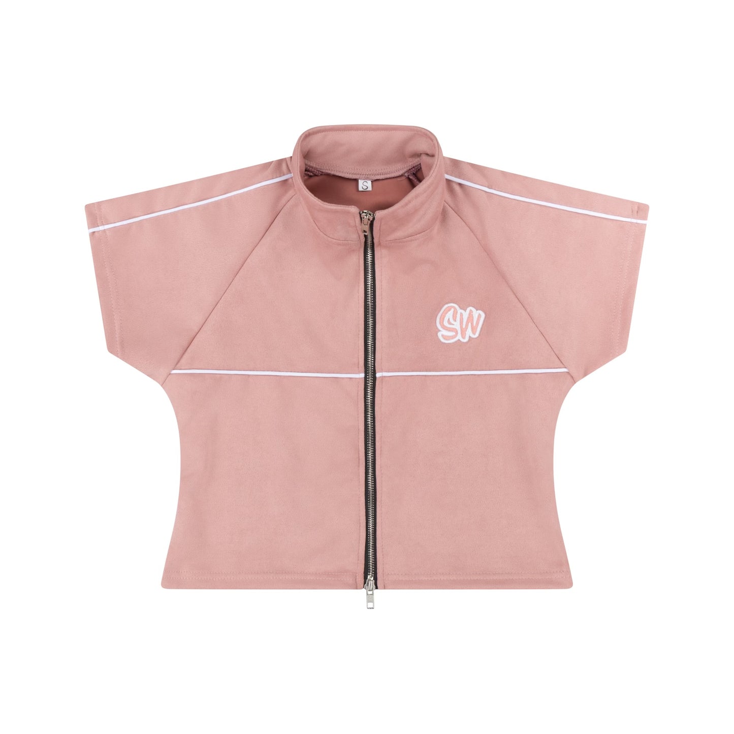 WOMEN'S VELOUR CROP TOP | PINK