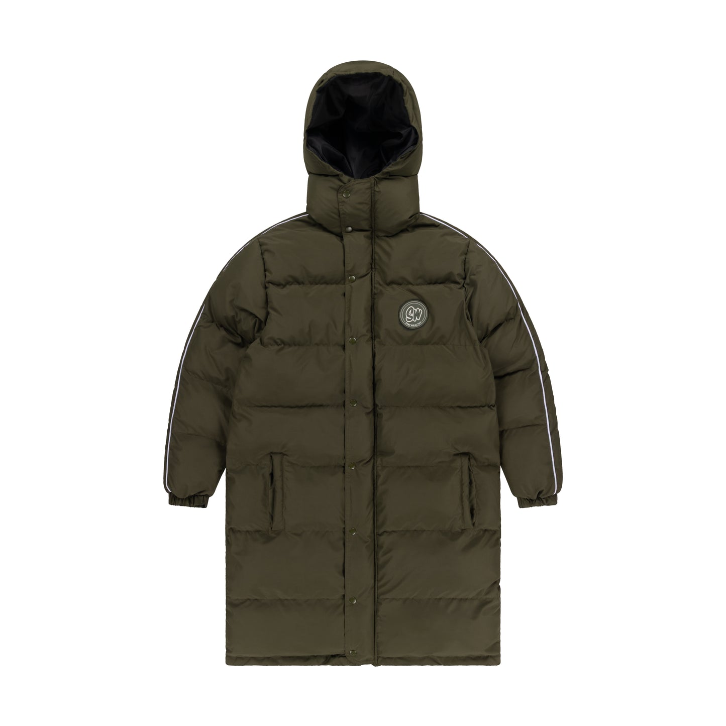 SUPER SOFT LONG PUFFER JACKET | KHAKI