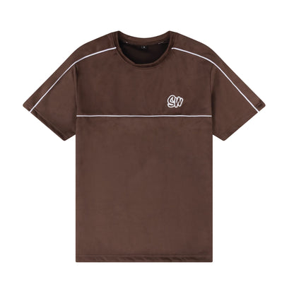 MEN'S VELOUR T-SHIRT | BROWN