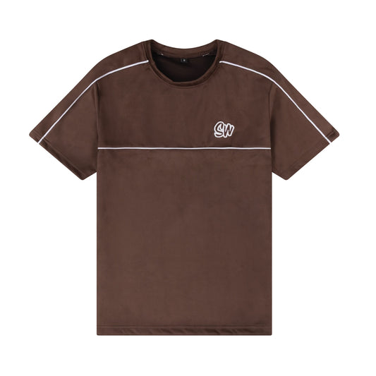 MEN'S VELOUR T-SHIRT | BROWN