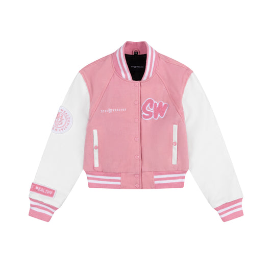 WOMEN'S VARSITY JACKET | PINK