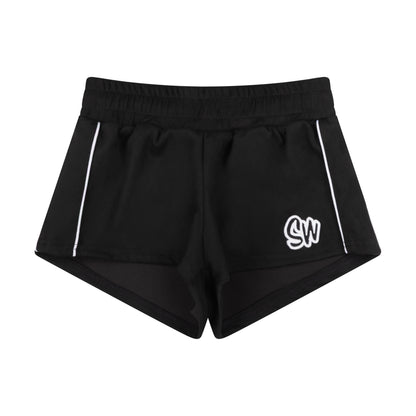 WOMEN'S VELOUR SHORTS | BLACK