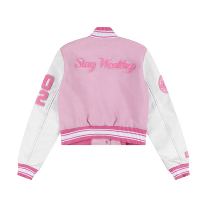 WOMEN'S VARSITY JACKET | PINK