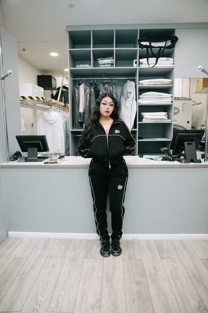 WOMEN'S VELOUR JOGGERS | BLACK