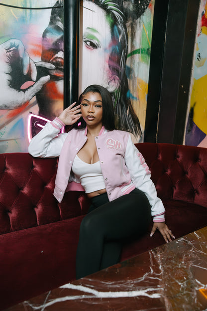 WOMEN'S VARSITY JACKET | PINK